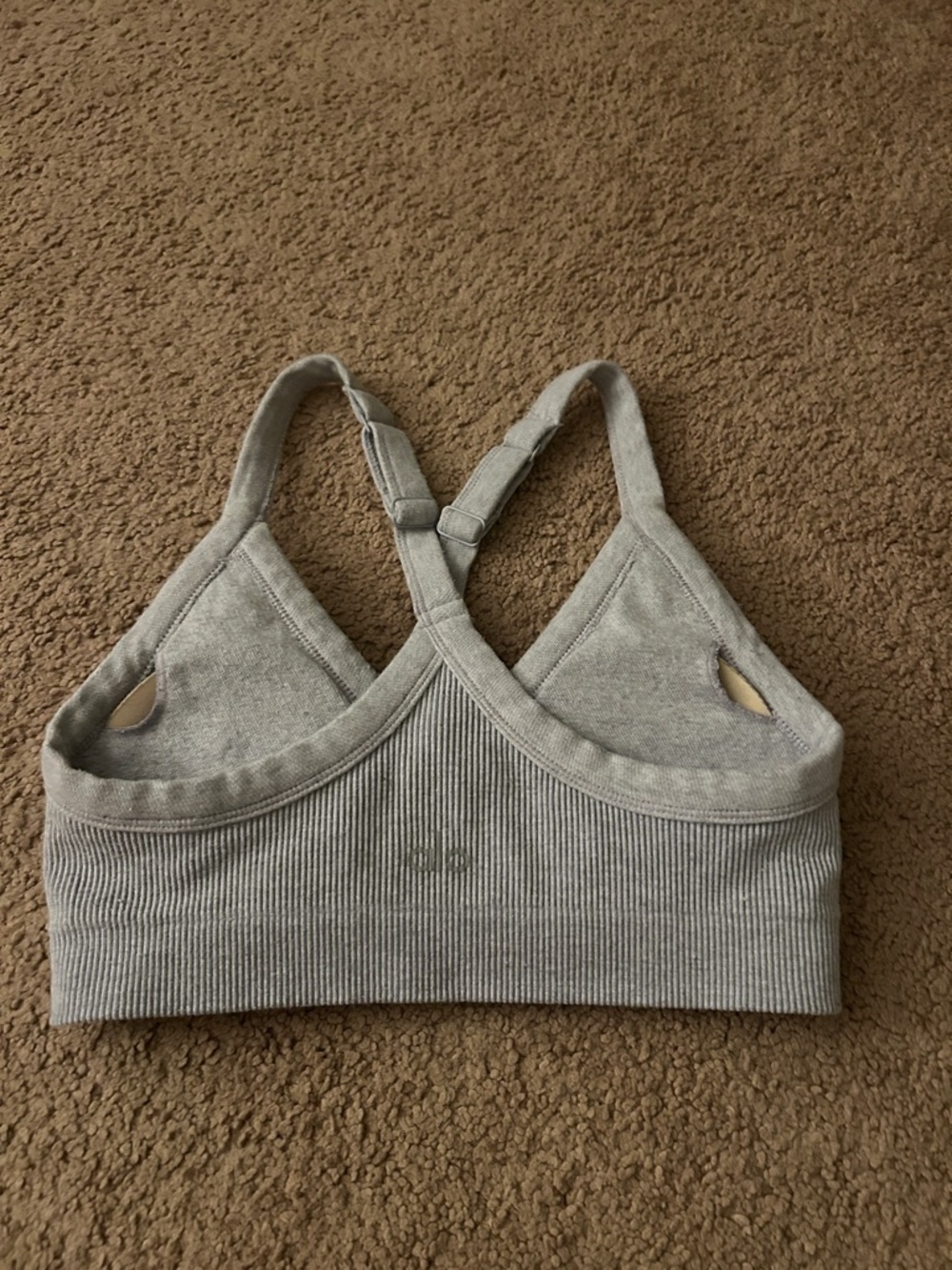 Alo Seamless Two Tone Rib Bra - Picture 4 of 4